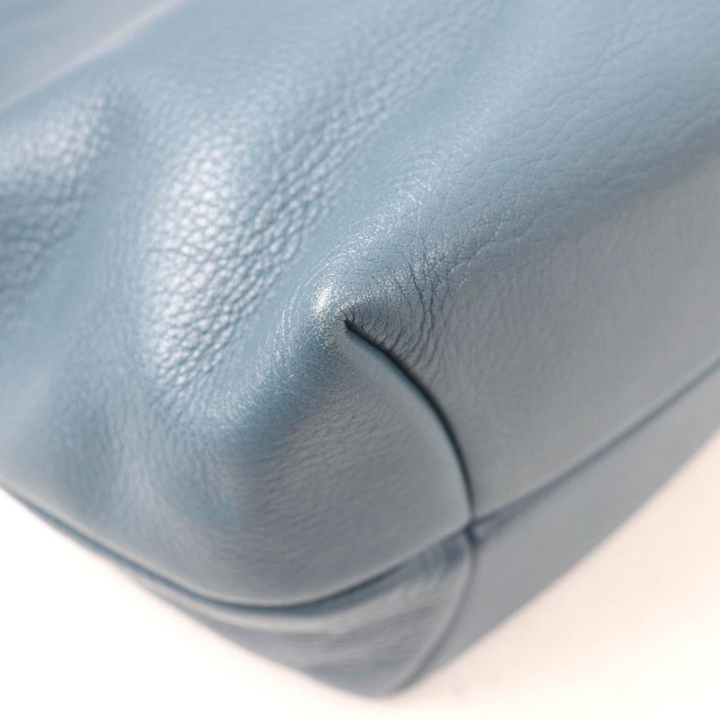HIROFU Handbag Blue leather Women 19250B Used