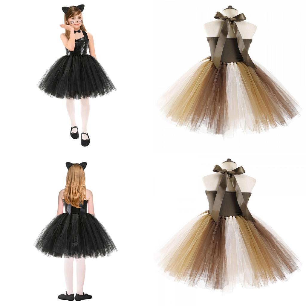 Adorable Leopard Giraffe Tiger Cosplay Costume Set For Girls