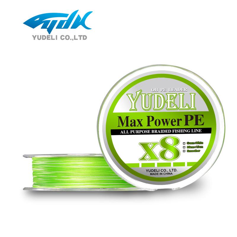 Yudeli PE Long Cast 150m X8 Fishing Line - Flashy Green, Wear-Resistant, Precision Woven Silk Replacement