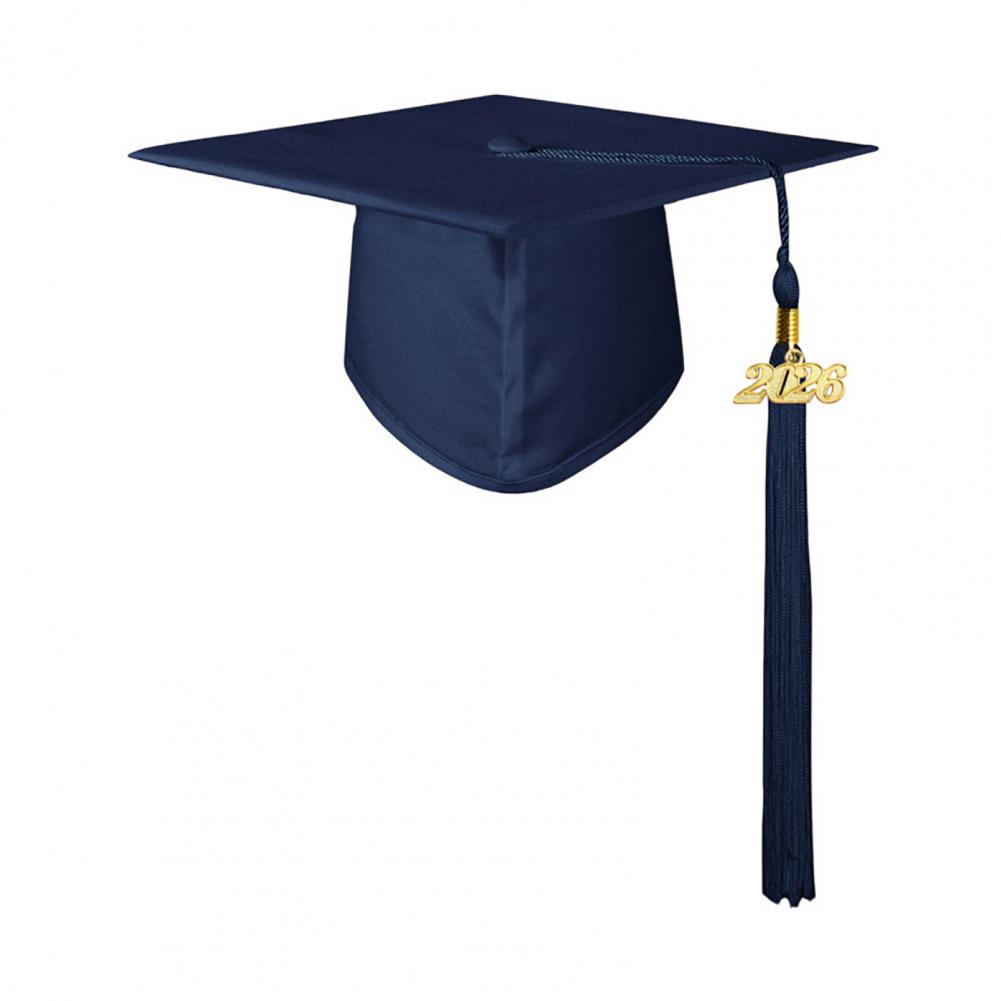 High School Graduation Cap Matte Graduation Cap with 2026 Tassel Adjustable Elastic Unisex Graduation Hat Adult for College