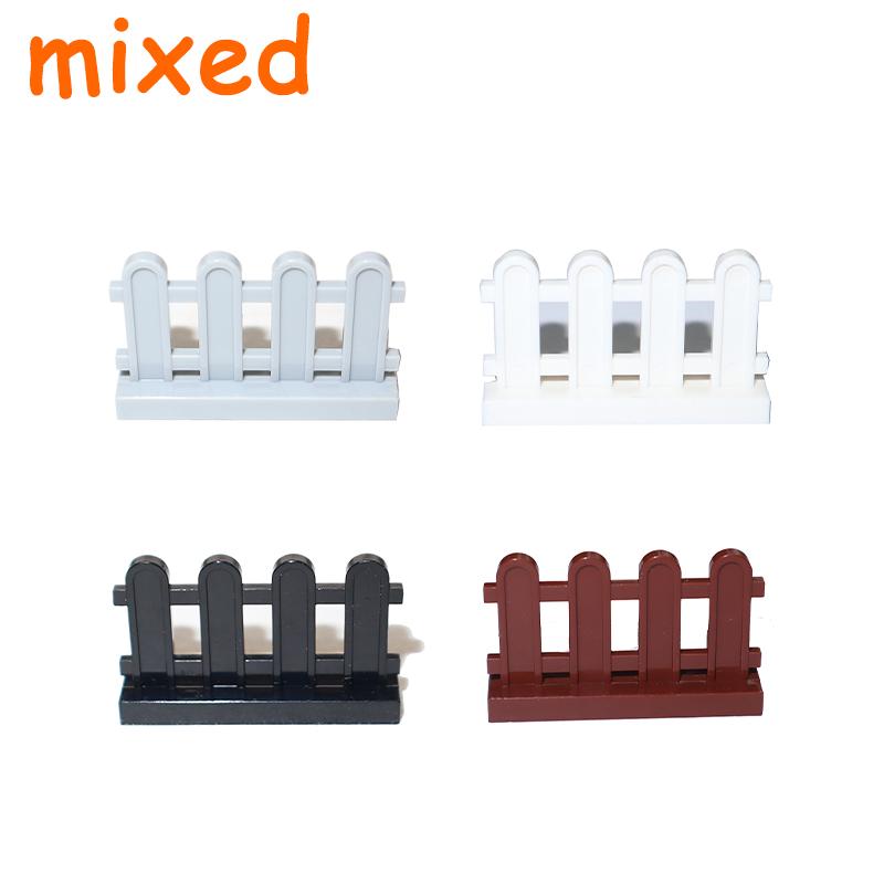 Non-Toxic Fence City Accessories Building Block Moc Part Railing Stair Barrier Ladder Guard Bar Castle Garden Farm Military Assemble Brick