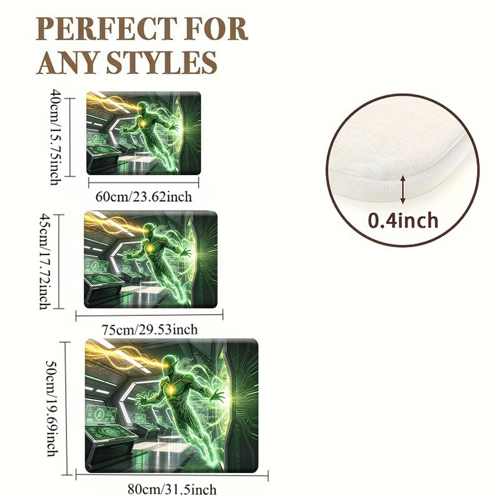 New Marvel Groot Home Floor Mat, Multifunctional Flannel Mat That Absorbs Water, Soft And Absorbent Floor Mat, Suitable for Do 40cm x 60cm