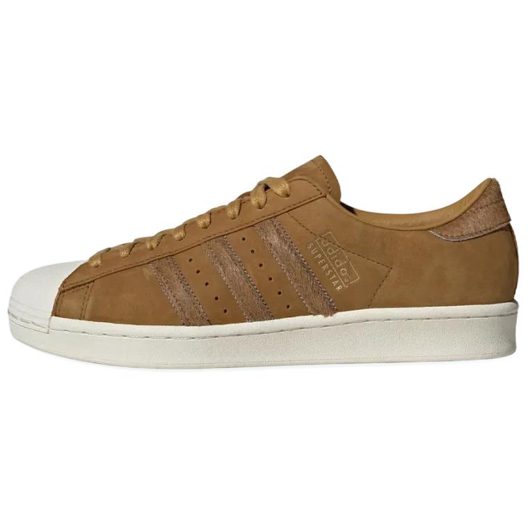 Adidas Originals Superstar Vintage Fashion Comfortable Skate Shoes Unisex Sneakers Brown White JQ3265
