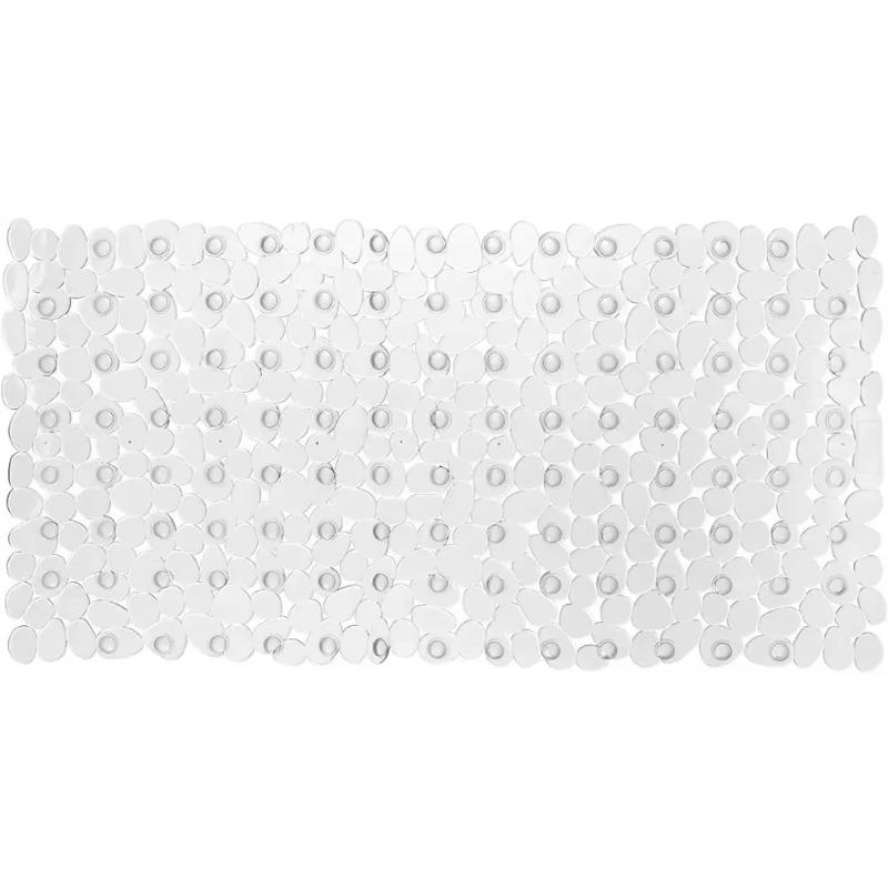 

Нескользящий коврик для ванной с присосками - ПВХ коврик для душа, длинная подставка для ног в ванной, противоскользящая подушка для ванной комнаты для влажных зон, коврик 70x36cm чистый