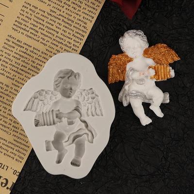 „Cupid Angel“ silikoninė forma, skirta fondantui, tortų dekoravimui, šokoladui, moliui – aromaterapijos priemonė – serijinė gamyba