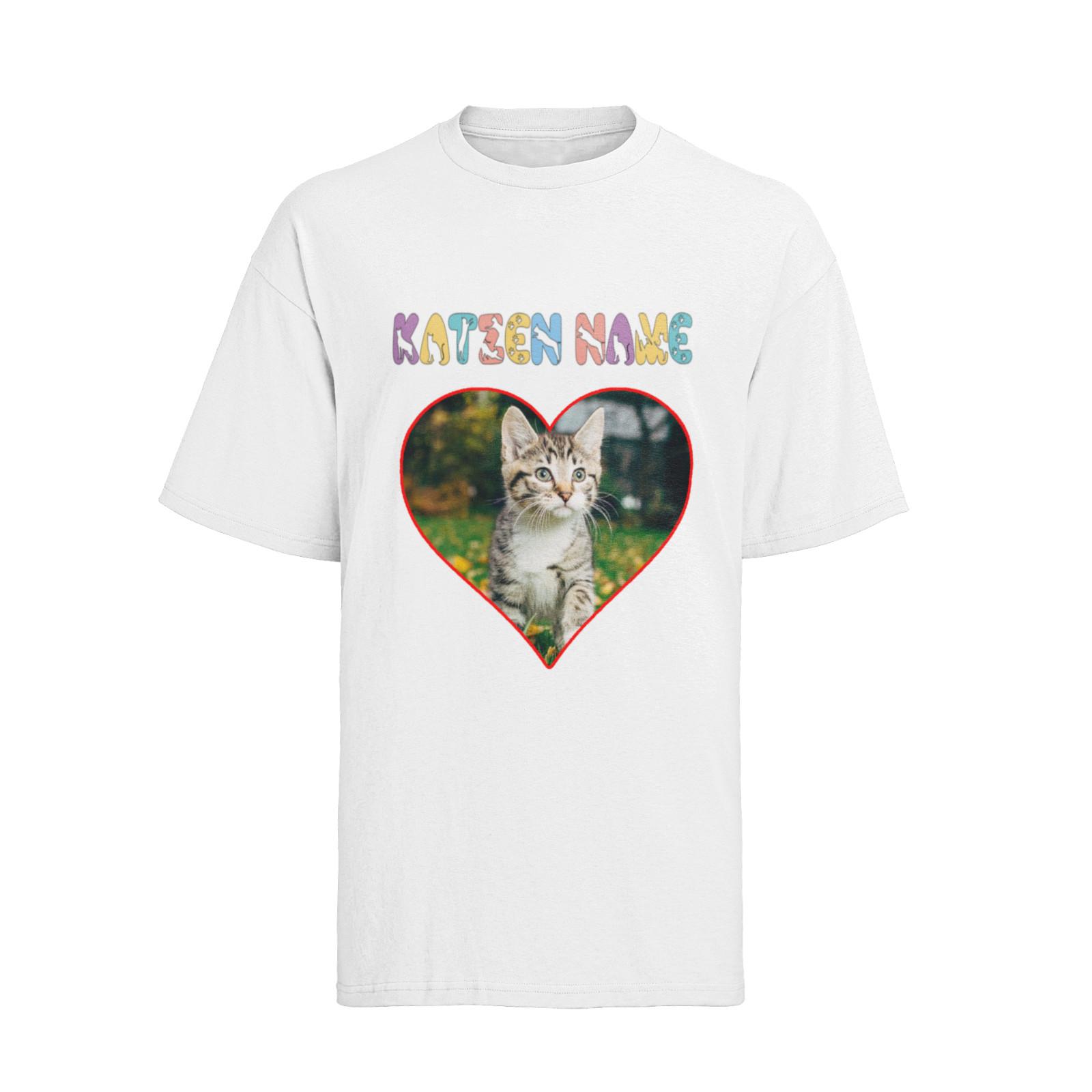 

Personalisiertes Katzen Spruch Foto RIP Katze Verstorben Cat Damen Oversize 3XL