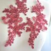 Toppe Ricamate ad Applicazione in Pizzo Fatte a Mano per Abito da Sposa e Accessori per Capelli della Sposa - Bianco, Rosso, Nero