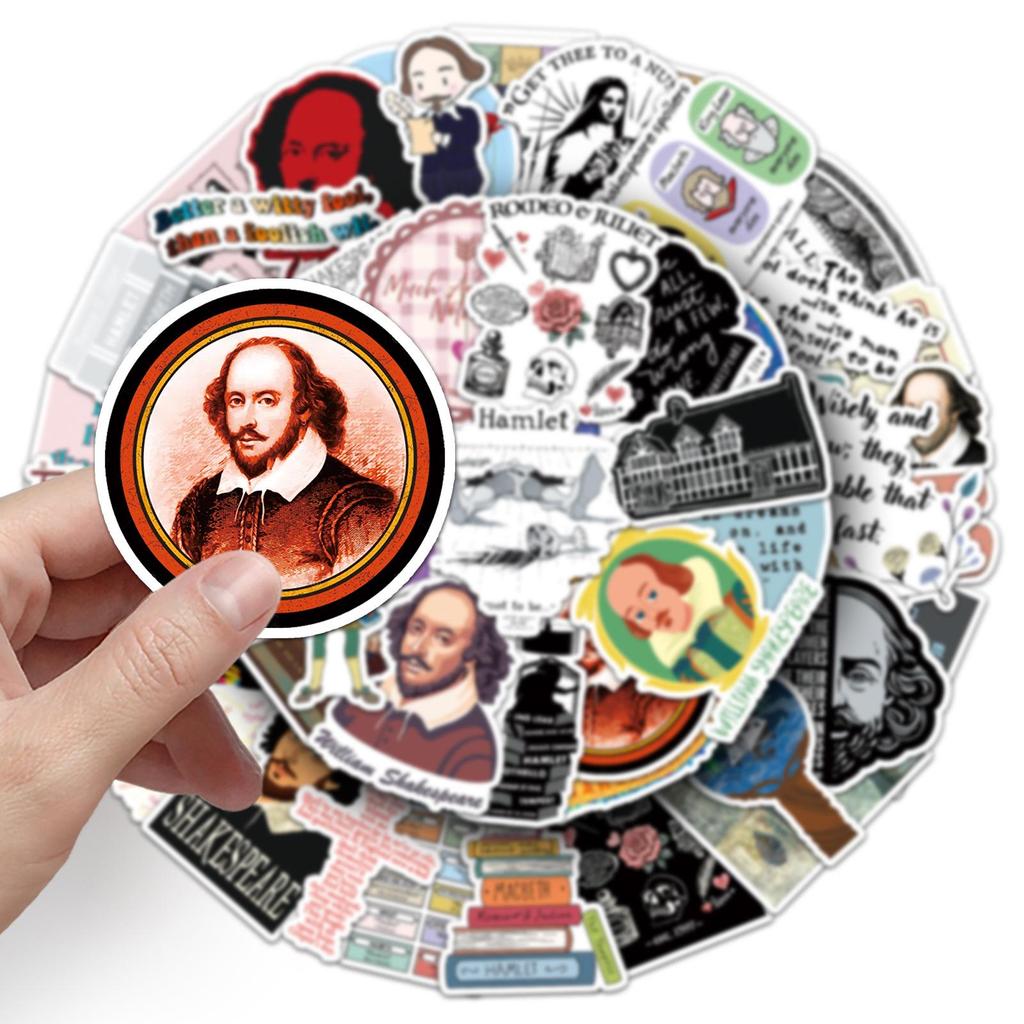 Shakespeare Graffiti Stickers Pack - 50 Sheets for Decorating Laptops, Phones, Fridges & More