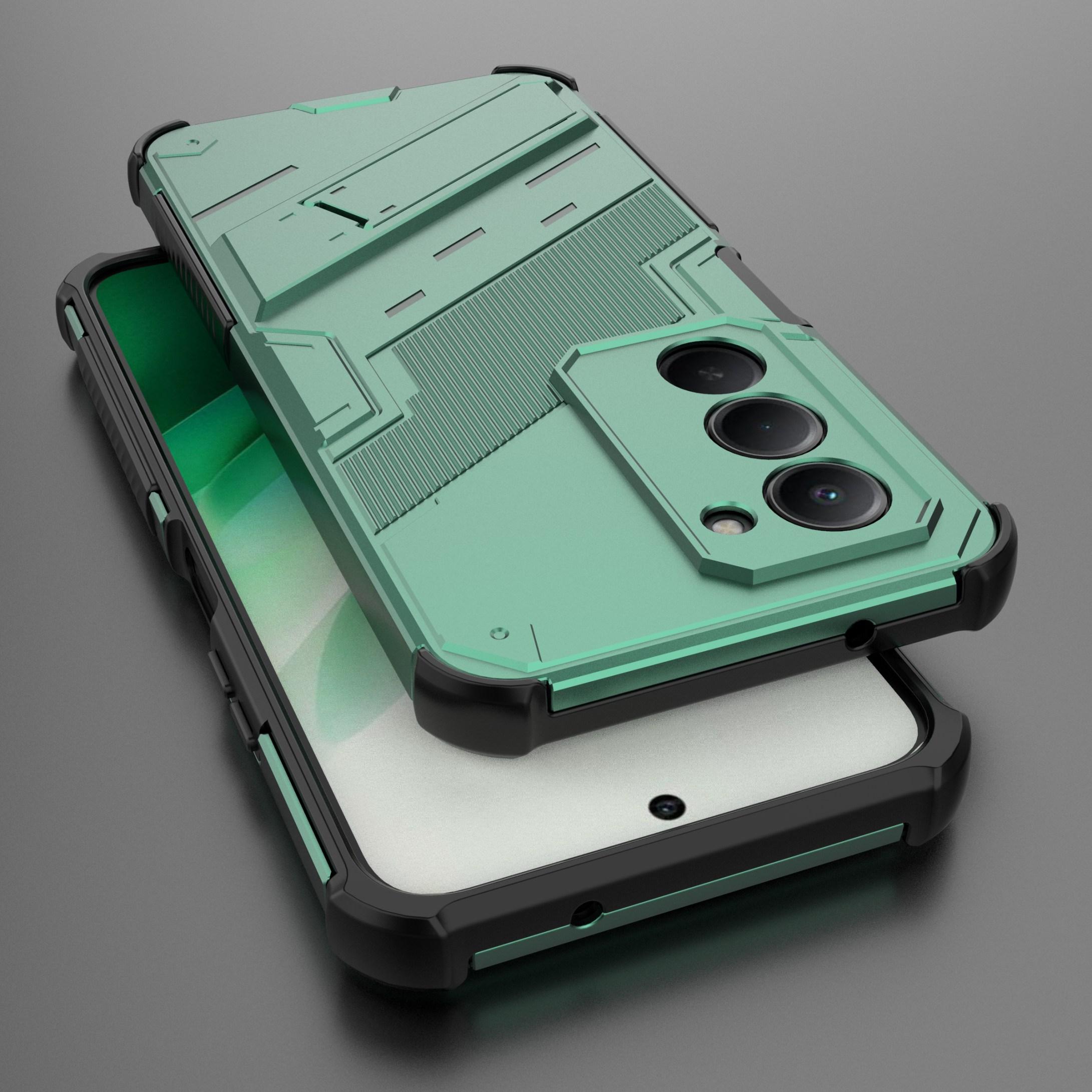 

For Xiaomi Redmi 15 5G Case For Case for Redmi 15 5G Punk Stlye Phone Holder Protective Armor Bumper Cover Xiaomi Redmi 15 5G 4G For Redmi 15 4G зелёный