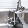 Iron Art Kitchen Sink Organizing Rack: Household Dishwashing Sponge Holder & Drain, Faucet Storage Solution.