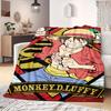 OnePiece Anime Print Blanket Warm  Comfortable Flannel Blanket Suitable for Bedrooms, Sofas, Beds, Chairs, Picnics, Travel