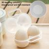 Egg Box Portable with Handle Shockproof Anti-drop 2 Grids Special Egg Container Plastic Egg Tray Daily Use