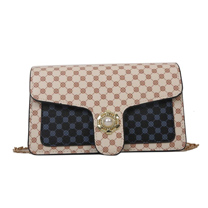 Simple casual fashion small bag women's 2024 new trend retro shoulder bag casual chain crossbody small square bag