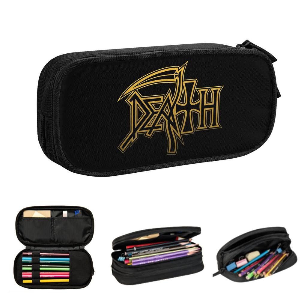 Death Metal Band Pencil Cases for Students Gifts Pen Box Pencil Bag Large Capacity Pencil Pouch