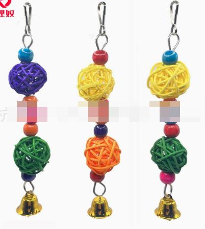 Pet Bird Toy Ball String, Assorted Colors, 2 Pack, Hanging Toy for Parakeets and Small Birds
