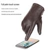Men's Slim Fit Touchscreen Leather Driving Gloves - Breathable Sheepskin for Spring/Summer.