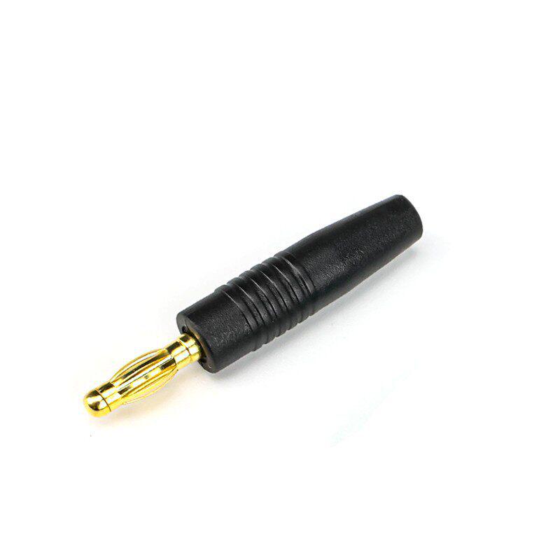 4mm Gold-Plated Brass Banana Plug High Current Audio Connector (32A, Solder Type) чёрный