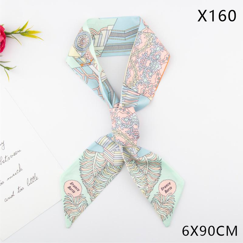 Versatile Vintage Silk Scarf: Hair Tie, Headband, Bag Accessory