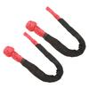 2Pcs Towing Soft Shackle 38000Lbs Breaking Force Tear Resistance Portable for Truck Large SUVs Offroad Vehicels Red