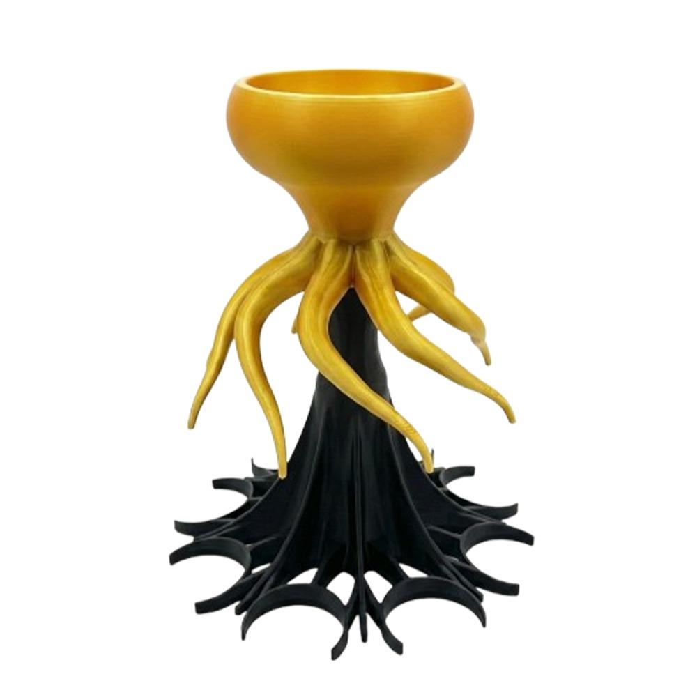 

8 Holes 3D Printing Wine Distributor Novelty Beverage Container Drink Dispenser Bar Table Decor золотий