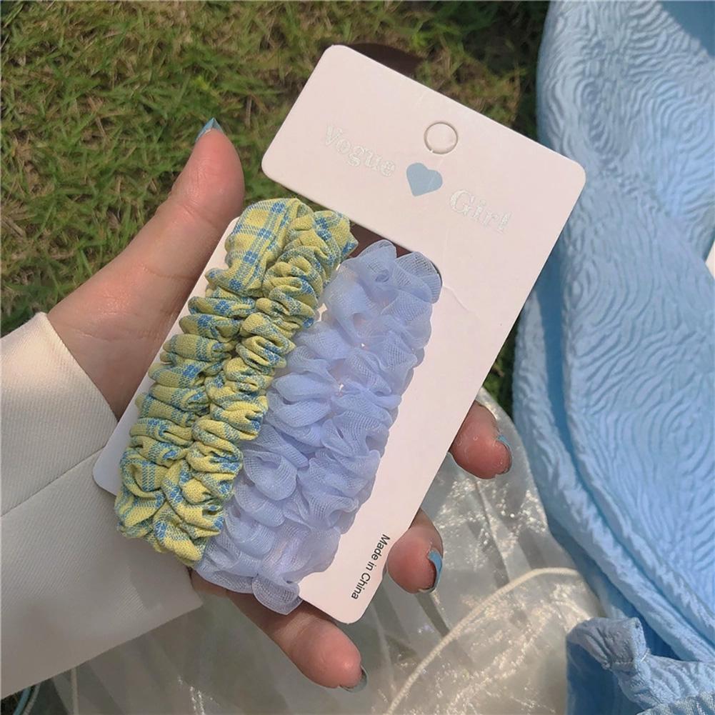 4pcs/set Sweet Colorful Hair Band Simple Temperamental Hair Tie Highly Elastic Rubber Band Headwear Hair Accessory for Women