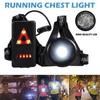 2PCS Outdoor Exercise Lighting Lamp USB Charging Chest Lamp Riding Lamp Mountain Climbing Camping Lamp Night Running Lamp