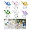 Crystal Butterfly Figurines with Glass Ball Base Glass Butterfly Statues Crystal Animal Figurine for Home Ornament Decor