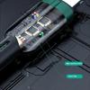 Reinforced Braided USB C Data Cable Equipped With Lighting Function And Auto Stop Charging When Full