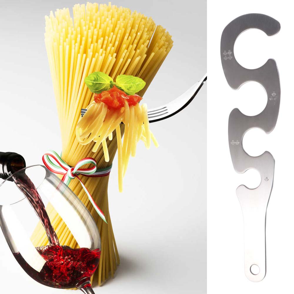 4 Holes Spaghetti Measure Tool Stainless Steel Noodle Measure Pasta Measuring Scale  Kitchen