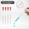 0,5ml 1ml 2ml 3ml 1Stück Borosilikatglas Tropfer Messpipette Labor Flüssigkeitspipetten Roter Gummikopf Glaswaren Pipette