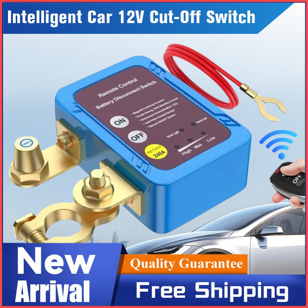 Battery Disconnect Power Switch 12V 240A Kill Switch With Display Shut Off Cut Off Control Switch With Remote For Car Boat