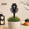 Spooky Plant Bed Decorations 5Pcs Halloween Planter Stakes, Acrylic Garden Sign for Outdoor Yard Lawn Backyard, Decorative Markers Ghost House