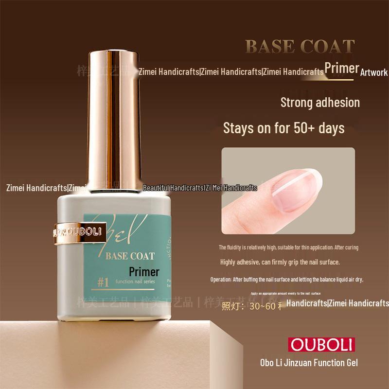 

Ouboli Гель для ногтей с настоящим золотом и бриллиантами: Укрепляющая база и топ для салонного использования