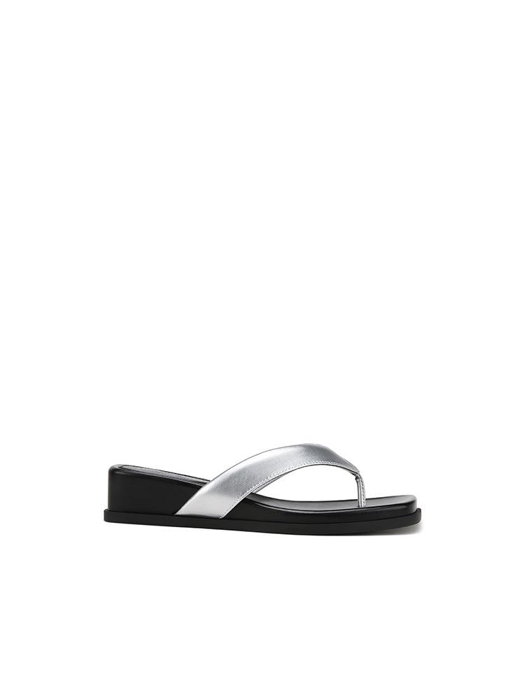Yuanlitong summer new temperament outer wear toe flip-flops shoes women's versatile sexy French cool slippers women's fashion