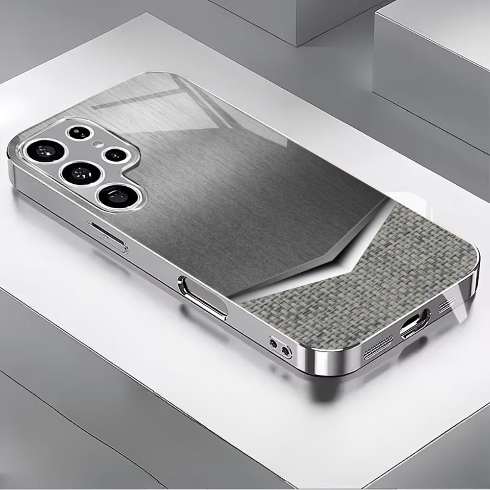 Moda Atmosfer Sadeliği Üst Düzey Kaplama Cam Telefon Kılıfı Samsung Galaxy S26 S25 S24 S23 S22 S21 FE,Ultra,Plus için