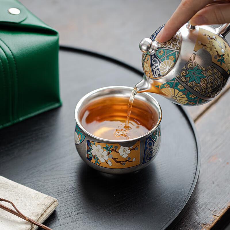 Chaxun Gilded Silver Ceramic Master Teacup - Gift Box Set