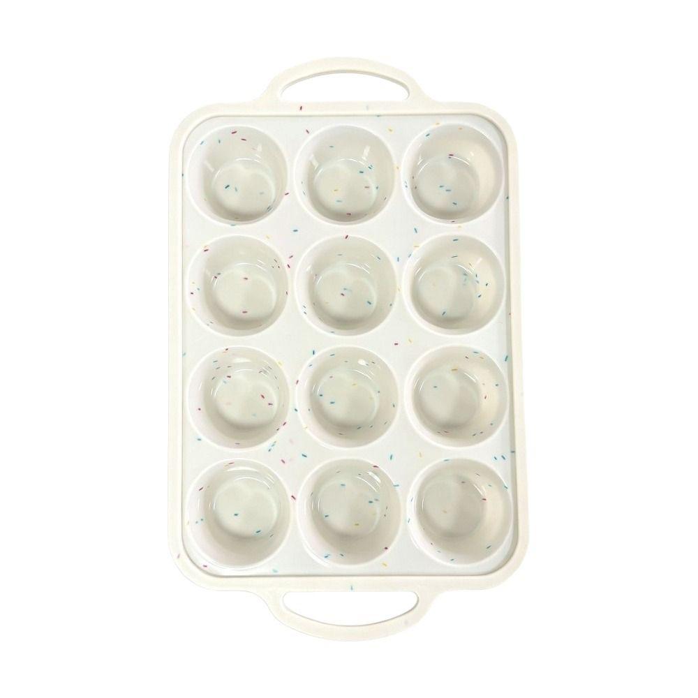 12-Cavity Baking Molds 6-Cavity Easy Release Molds Durable Silicone Cake Molds Oven Use