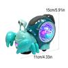 Electric Walking Crab Toy with LED Light Music Toddlers Snail Hermit Crab Crawling Toy Baby Tummy Time Interactive Animal Musical Toy