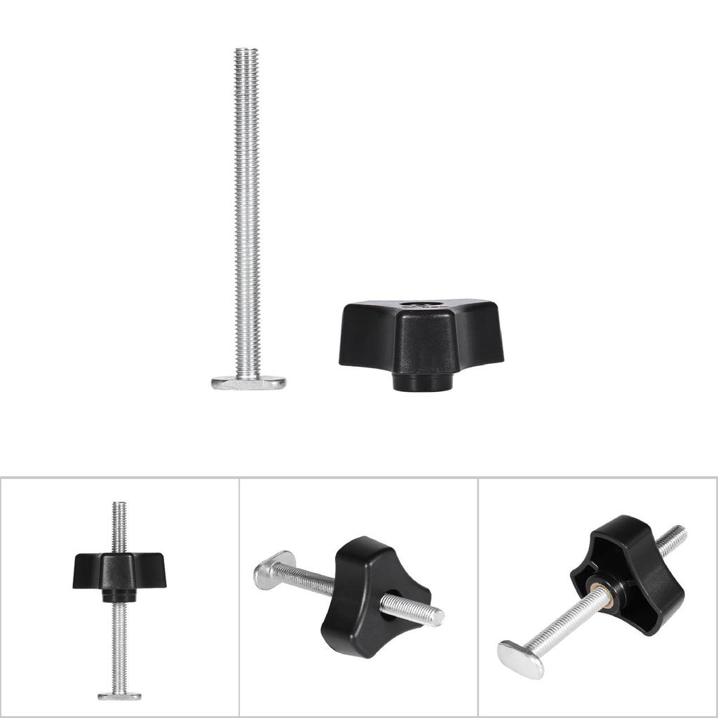 Metal Quick Acting Hold Down Clamp Set for T slot T Track Woodworking (T Screw+Knob Nut Only)