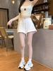 Autumn 2024 Women's Drawstring Casual High-Waist Loose Wide-Leg Shorts