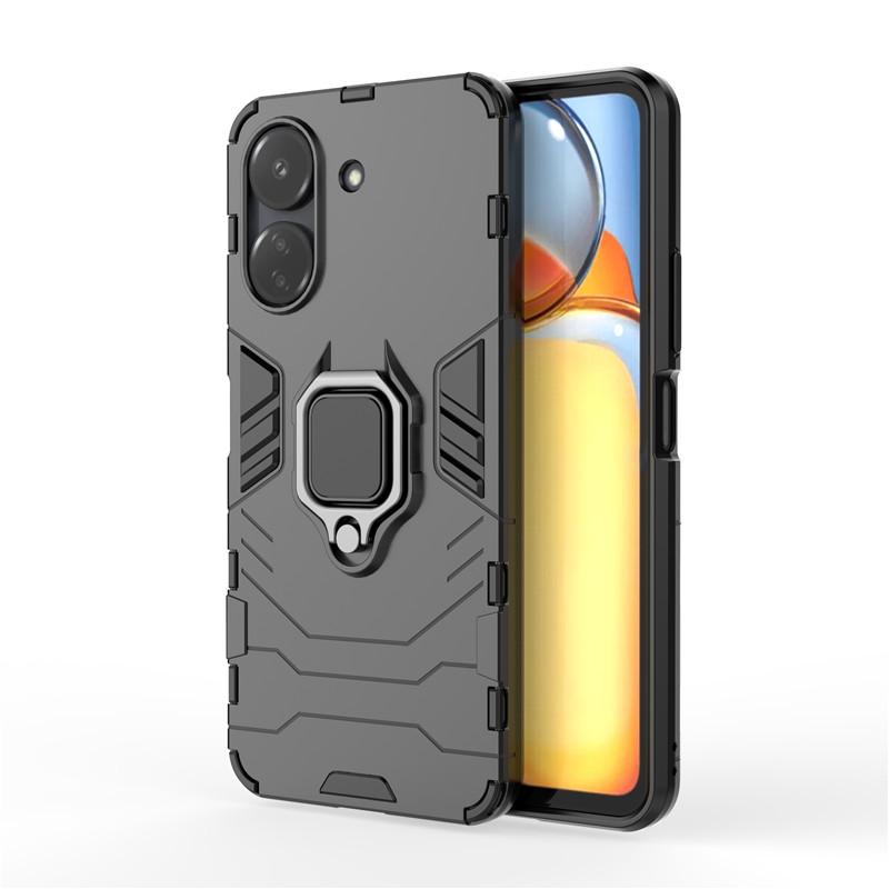 For Xiaomi Redmi 13C Case Hard Armor Finger Ring Protective Bumper For Redmi 13C 12 12C 10C 10 9 9C 9T Case For Redmi 13 Cover