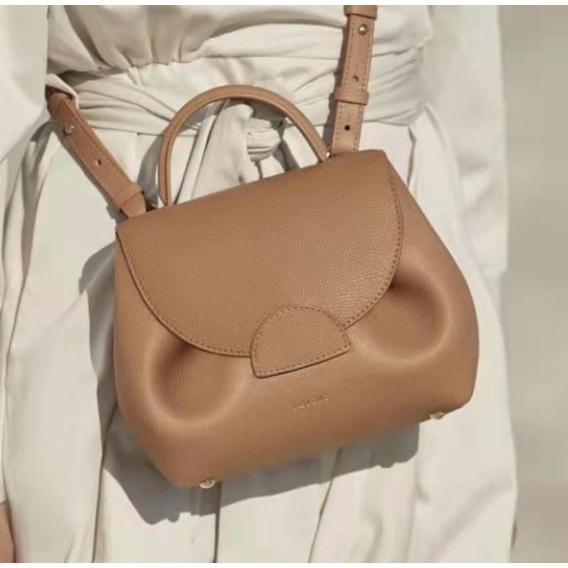 Light Luxury High-end Polene Classic Smiley Face Bag Cowhide Texture Niche Design Single Shoulder Crossbody Pig Bag Versatile