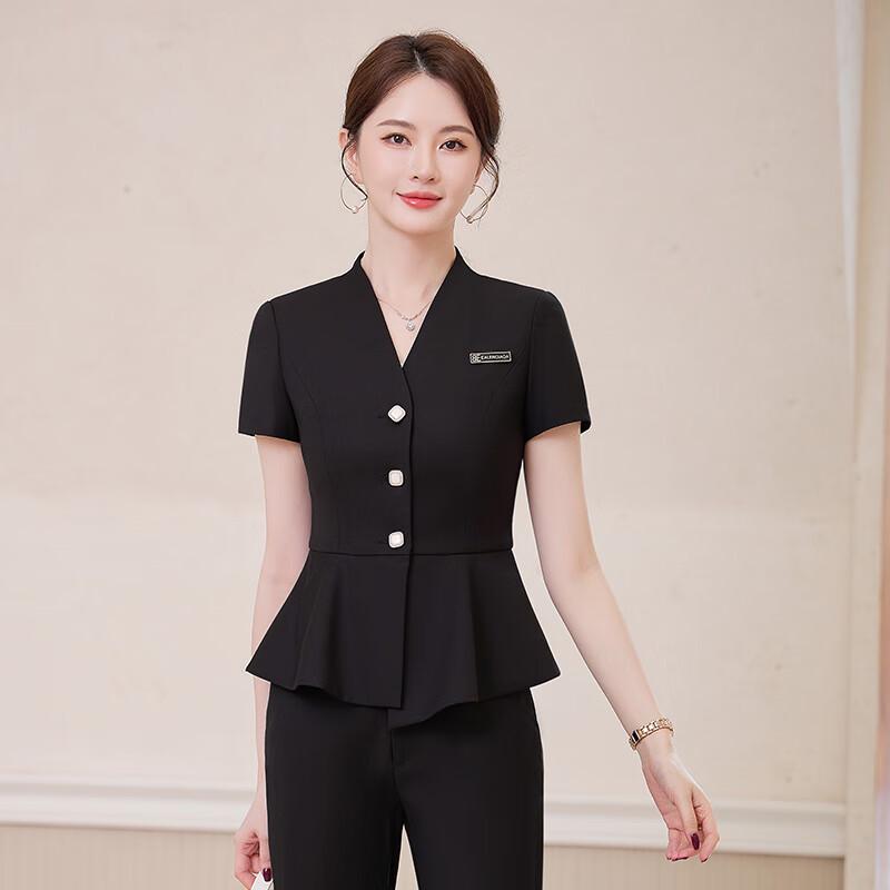 Trolman Damen Kurzarm-Business-Anzugset