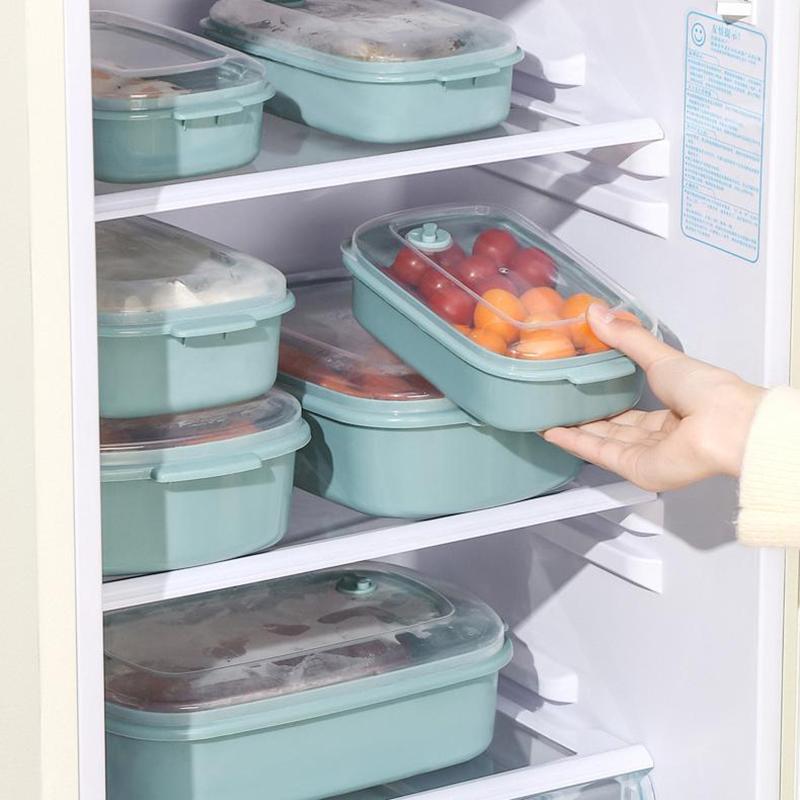Food Storage Containers With Lid Fridge Meat Vegetable Fresh-Keeping Organizer Box For Kitchen Storage