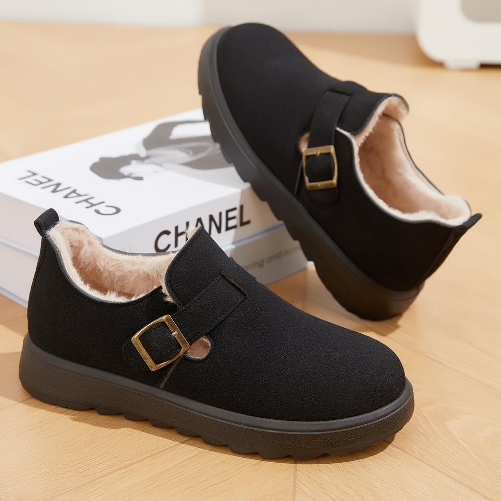 Snow boots women's new cold-proof and warm cotton boots versatile comfortable short boots piled thickened boots women's fashion cotton shoes