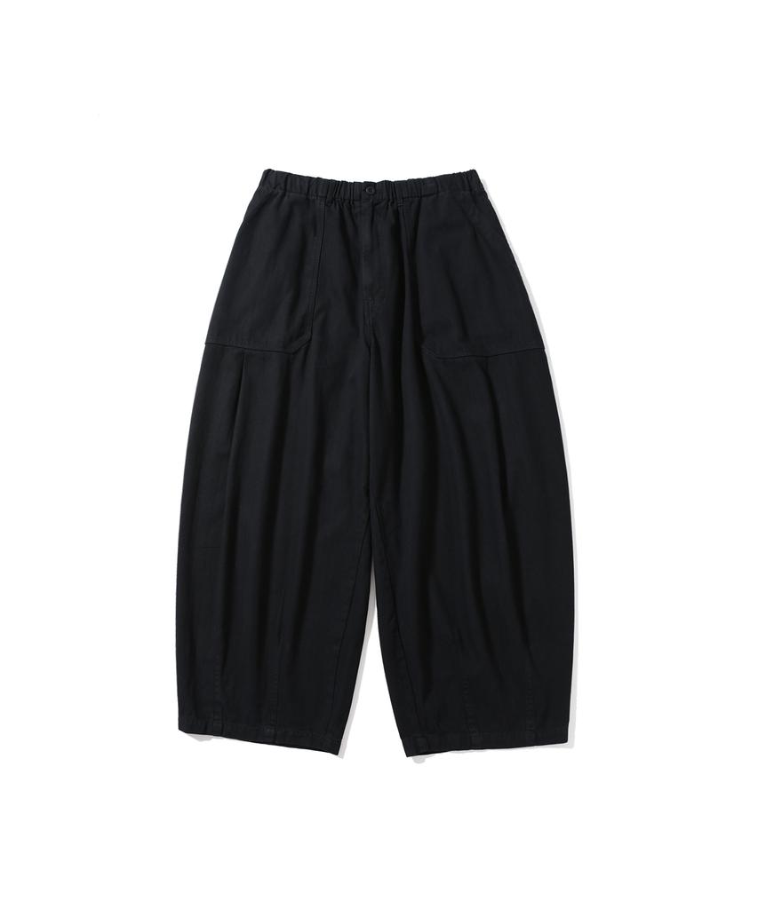ANGLAN Herringbone Fatigue Balloon Pants - Black