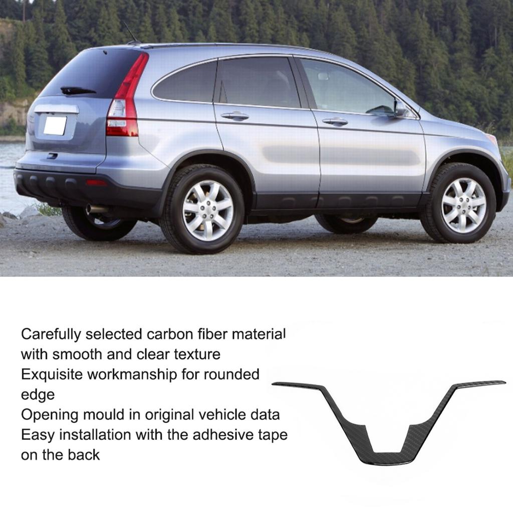 Soft Carbon Fiber Steering Wheel Cover Strip Trim Fit for Honda CRV CR V 0711