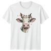 Cow Animals Christmas Holiday Lights Unisexs Unisexs Graphic Tee