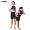 Kids 2mm Neoprene Short Sleeve Wetsuit Snorkeling Swimming Diving UV Protection Unisex Child Swimwear