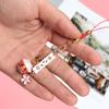 Lucky Cat Keychain Wrist Rope Phone Strap Lanyard Sakura Lucky Cat Phone Lanyard Anti-lost Lanyard